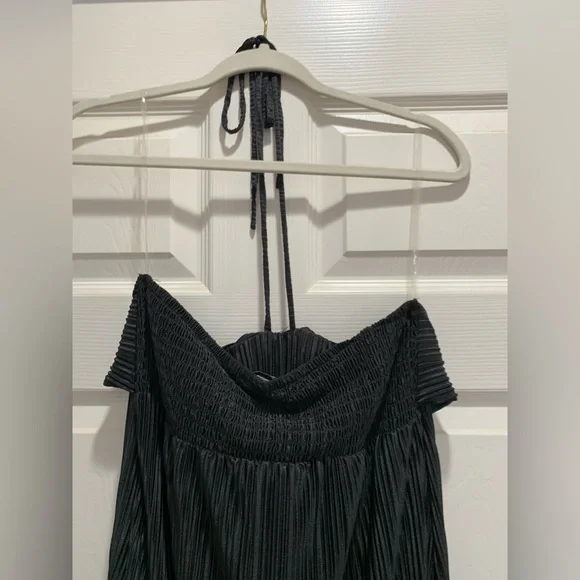 HYFVE Black Strapless Pleated Maxi Dress - Picture 5 of 8